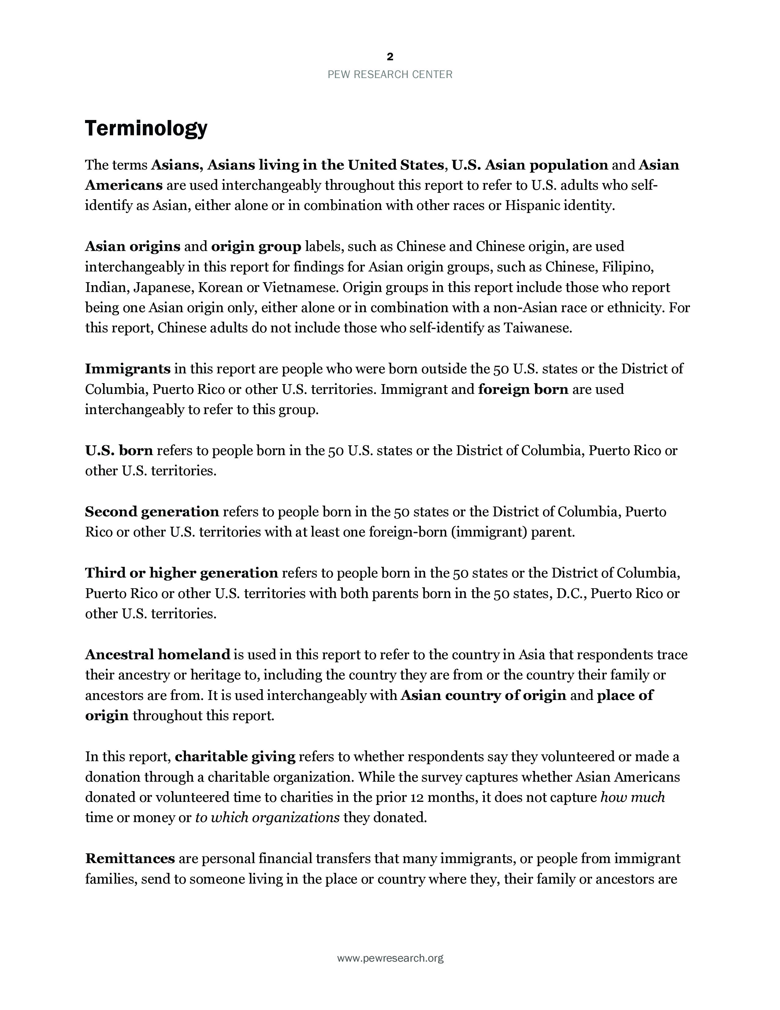皮尤研究中心2024美国亚裔慈善捐赠与汇款行为研究报告英文版41页